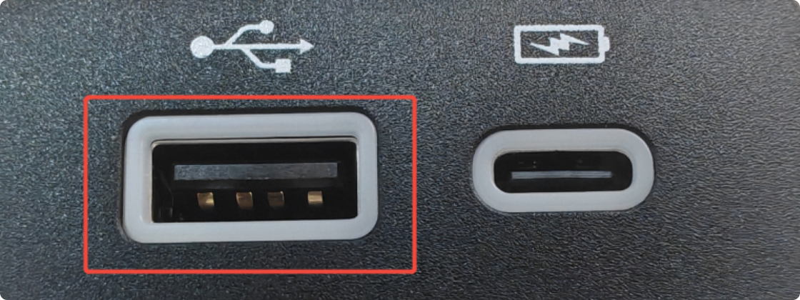 The data USB connection is located in the front centre console;