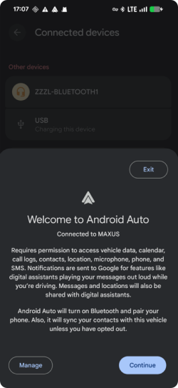 grant any permissions that Android Auto requires